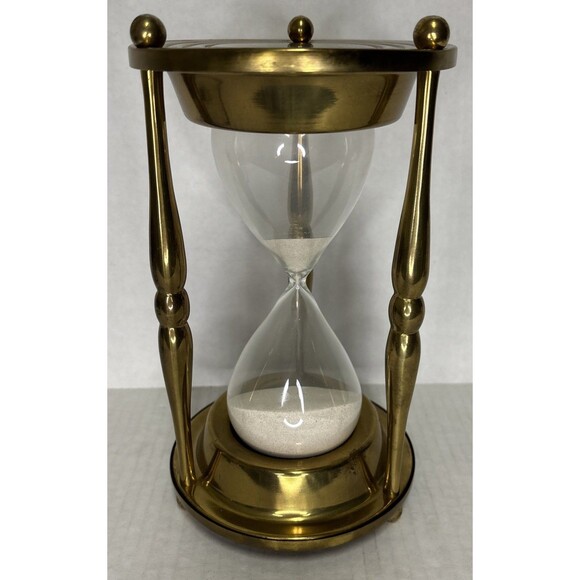 1969 State Farm Life Insurance Co 40th Anniversary Brass Hourglass Rare 2 Hour - Picture 4 of 14